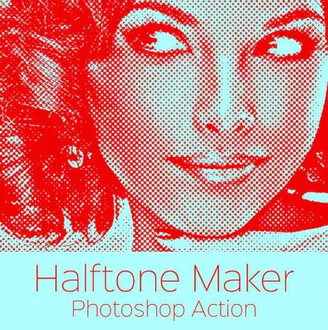 Halftone Maker - Photoshop Action #PhotoshopActionsTools Halftone Art, Halftone Illustration, Halftone Design, Photoshop Tuts, Halftone Pattern, Halftone Dots, Photoshop Collage, Beginner Photo Editing, Graphic Design Blog