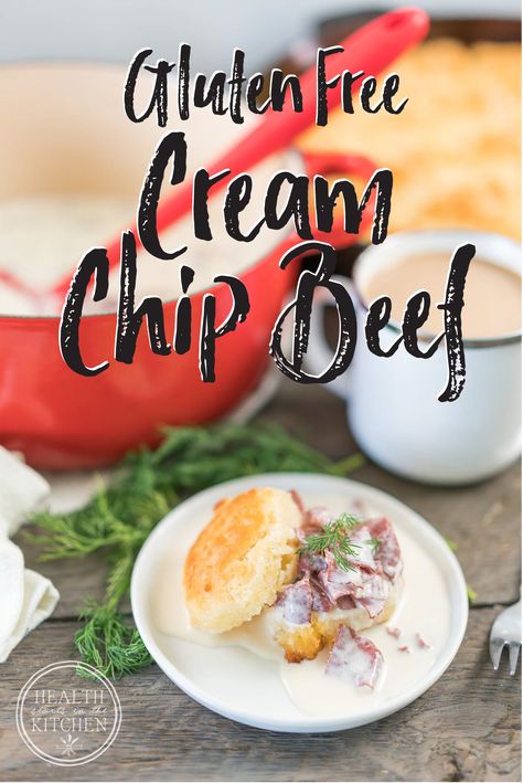 Gluten-Free Cream Chip Beef http://www.healthstartsinthekitchen.com/recipe/gluten-free-cream-chip-beef/ Cream Chip Beef, Cream Chipped Beef, Chipped Beef Recipe, Chip Beef Gravy, Cream Chipped Beef Recipe, Breakfast Gravy, Beef Gravy Recipe, Creamed Chipped Beef, Couples Recipes