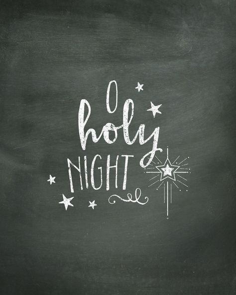 Oh Holy Night Chalk Print - Free Print to download and display in your home this year! Shutter Diy, Christmas Creatives, Chalk Quotes, Holiday Chalkboard, Chalk Prints, Christmas Chalkboard Art, True Christmas, Christmas Trivia Games, Chalkboard Doodles