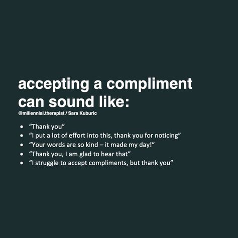 Accepting Compliments, Accept Compliments, Compliment Quotes, Note To Self Quotes, English Vocabulary Words, Self Quotes, Vocabulary Words, Emotional Health, English Vocabulary