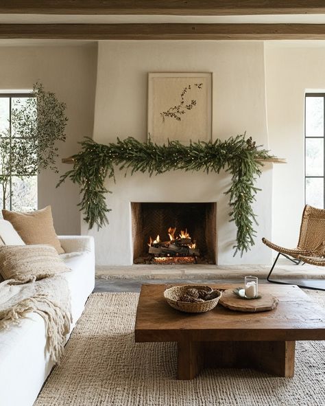 A holiday home tour that’s giving all the cozy & inviting vibes. Natural, organic & not over the top way to decorate for the holidays. . . . #holidayhome #hometohave #wearevivir #currenthomeview #sodomino #housenvy #handmademodernhome #designsponge #maketimefordesign #entrywaydecor #anthrohome #hometour #housetour #myhousebeautiful #ambularinteriorsaintgotnothingonme #ruedaily #mydomaine #luxeathome #mysmphome #smmakelifebeautiful #beckiowensfeature #myoklstyle #InteriorDesign #HomeDecor #... Mantle Decorating Ideas Fireplace, Above Fireplace Decor, Winter Living Room Decor, Mantle Decorating Ideas, Mantle Decorating, Winter Living Room, Holiday Home Tour, Simple Christmas Decor, Handmade Modern