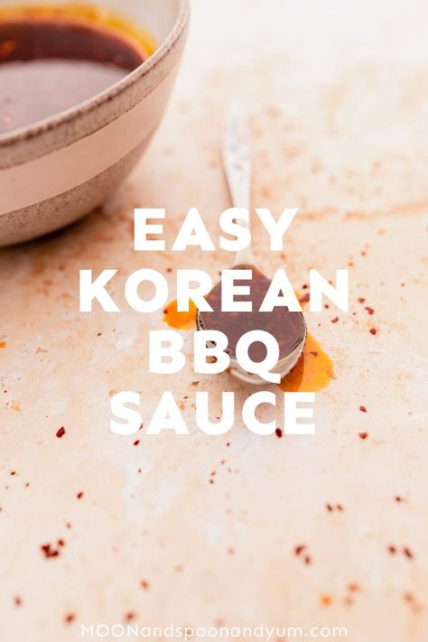 Korean Barbecue Sauce Recipe, Korean Bbq Sauce, Homemade Bbq Sauce Recipe, Barbecue Sauce Recipes, Plant Based Snacks, Yum Recipes, Condiment Recipes, Bbq Sauce Recipe, Bbq Sauce Homemade