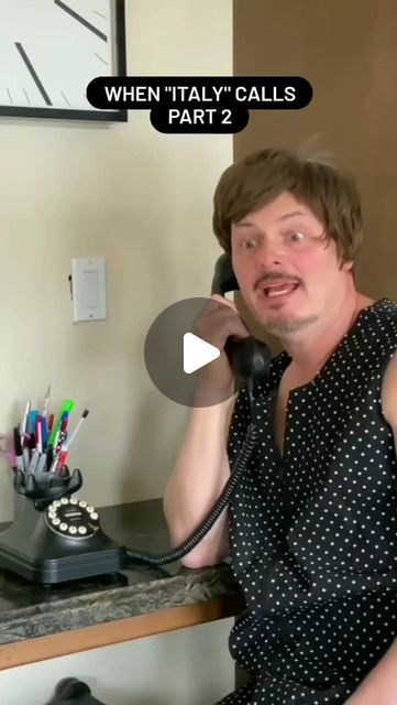 Cosimo Tucci on Instagram: "When "Italy" calls part 2 ☎️
@frankspadone @cosimotucci 

#comedy #italian #relatable #sketch #son #mom #phone #funnyvideos #relatable #ethnic" I Smile, Make Me Smile, Funny Gif, Sketch, Italy, On Instagram, Instagram