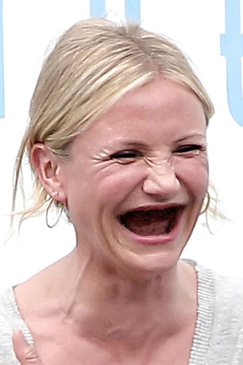 *Actresses Without Teeth - http://laughingsquid.com/actresses-without-teeth/?utm_source=feedburner_medium=feed_campaign=Feed%3A+laughingsquid+%28Laughing+Squid%29 Laughing Face, Laughter The Best Medicine, Natural Teeth Whitening, Cameron Diaz, Belly Laughs, People Laughing, Joy To The World, Meme Faces, Just Smile