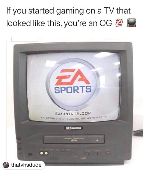 #Repost @thatvhsdude with @get.repost ・・・ I did and that EA sports screen hit me with lot of nostalgia #vhs #vhscollector #vhscommunity #gaming #gamerlife #gamer #retro #nostalgia #throwback #videogames #meme #retrogaming #easports #playstation #memes #nostalgic #oldschool #fyp Retro Nostalgia, Ea Sports, Gamer Life, Electronic Art, Gatorade Bottle, Retro Gaming, Playstation, Gaming, Screen