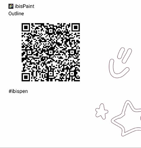 Outline Qr Code Ibis Paint, Ibis Paint Outline Brush, Ibis Pens, Code Ibispaint, Ibispaint Brushes, Brush Codes, Ibis Brushes, Paint Brush Drawing, Brush Code