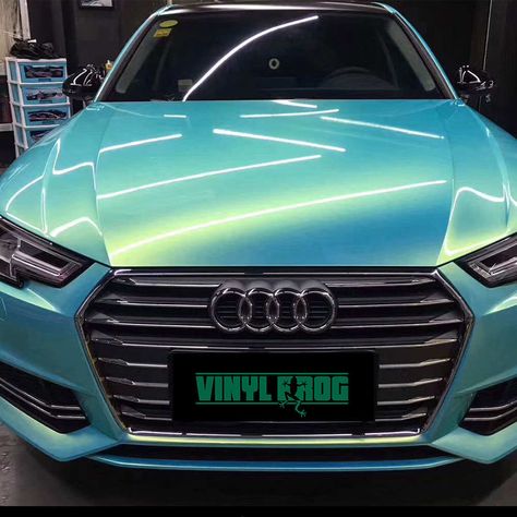 Chameleon Paint Cars, Color Changing Car Wrap, Unique Car Paint Jobs, Car Wrap Ideas, Teal Car, Turquoise Car, Camo Car, Car Paint Jobs, Car Wraps