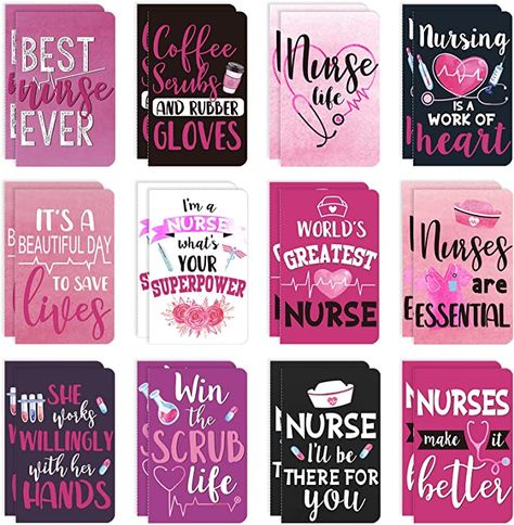 Amazon.com : 24 Pieces Nurse Notebooks Mini Nurse Pocket Notepads Nurse Appreciate Gifts Pocket Journal for Nursing Students Classroom Office Present Supplies, 12 Styles : Office Products Gifts For Medical Students, Nursing Classroom, Office Presents, Nurse Week, Nurses Week Gifts, Mini Notepad, Student Notebooks, Nurse Appreciation Gifts, Pocket Journal