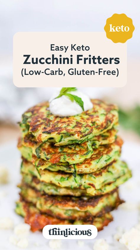 Zucchini Fritters Keto, Keto Zucchini Fritters, Fritters Zucchini, Pork Side Dishes, Zucchini Pancakes, Keto Zucchini, Low Carb Zucchini, Zucchini Fritters, Fritter Recipes