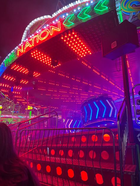 Neon Carnival Aesthetic, Neon Carnival, Carnival Lights, Mirror Maze, Fun Fair, Rainbow Aesthetic, Neon Aesthetic, Pop Surrealism, White Noise