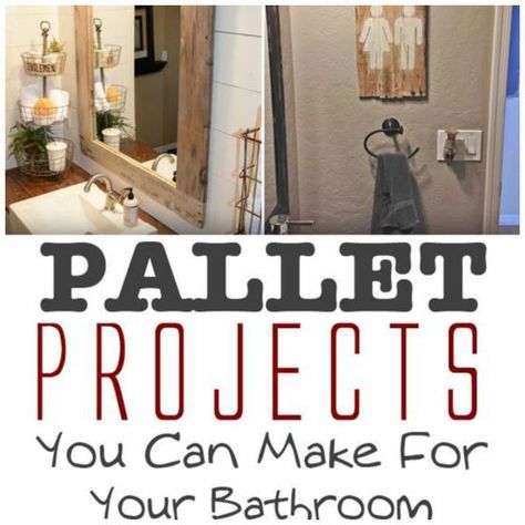 pallet Bathroom Pallet Ideas, Pallet Bathroom Ideas, Pallet Bathroom, Pallets Projects, Made From Pallets, Cozy Bathroom, Above Kitchen Cabinets, Table Runner Diy, Knitting Diy