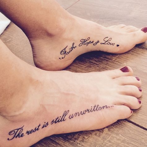 Side Of Foot Tattoo, Faith Foot Tattoos, Foot Tattoo Quotes, Quote Tattoos Placement, Cute Foot Tattoos, Small Foot Tattoos, Anklet Tattoos, Foot Tattoos For Women, Tattoos For Women Flowers