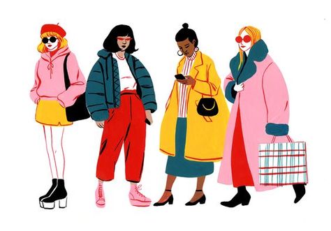 How Gen Z Differs From Millennials (The Generation That Gave Rise To Fast Fashion) Bijou Karman, 심플한 그림, ポップアート ポスター, Graphic Design Humor, Generation Z, Illustration Art Drawing, Gen Z, Sustainable Brand, Twin Cities