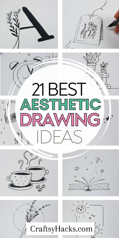 Ready to unleash your inner artist? Our collection of aesthetic things to draw, easy art lessons, and illustration art drawings are perfect for beginners and pros alike. Get your sketchbook ready and join us in the ultimate creative escape! Easy Journal Drawing Ideas, Easy Beginner Drawing Ideas, Medium Difficulty Drawings, Easy Line Drawings For Beginners, What To Draw Doodles, Sketchbook Art Journal Sketches Easy, Learning Drawing Step By Step, Full Page Drawings Ideas, Easy Doodle Art Drawing Aesthetic