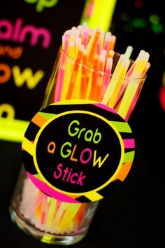 Neon Birthday Party Ideas for Kids Glow Sticks 80s Birthday Parties, Neon Birthday Party, Glow Birthday Party, Roller Skating Party, 80s Theme Party, Glow Birthday, Neon Birthday, Glow Stick, 13th Birthday Parties