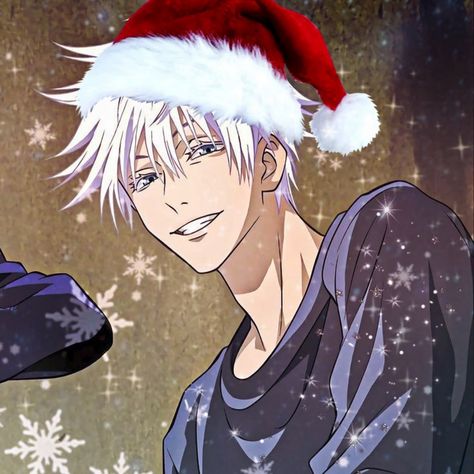 I made it :3 Cute Pfp Christmas, Christmas Gojo Wallpaper, Gojo With Christmas Hat, Jujutsu Kaisen Christmas Wallpaper, Gojo Satoru Christmas Pfp, Jjk Christmas Icons, Jjk Christmas Pfp Matching, G Man Toilet, Christmas Pfp Aesthetic Anime