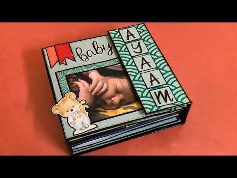 Scrapbook Ideas For Nephew, Photo Album Making Ideas, Scrapbook Ideas For Birthday Mini Albums, Babybook Scrapbook Ideas, Baby Scrapbook Ideas Boy, Scrapbook For Baby Boy, Scrap Book Cover Ideas Kids, Handmade Photo Album Ideas, Scrap Book Ideas For Kids