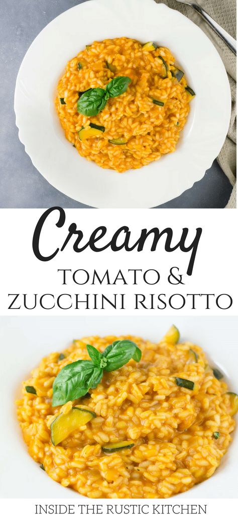 Pescatarian Recipes Healthy, Zucchini Risotto, Italian Risotto, Vegetarian Risotto, Tomato Risotto, Zucchini Tomato, Risotto Recipe, Easy Zucchini, Risotto Recipes