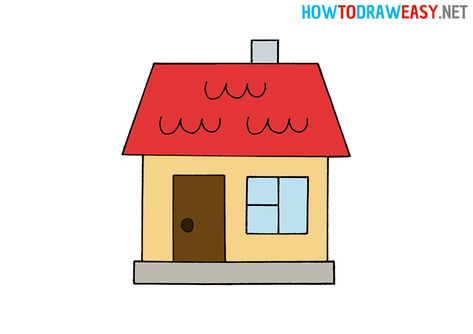 House How to Draw #Cartoon #CartoonDrawing #House #Drawing #DrawingTutorials #StepbyStep #HouseDrawing #DrawingforKids #Architecture #Mansion #HousePlan Cartoon House Drawing, Elementary Drawing, House For Kids, Simple Building, Drawing Lessons For Kids, Draw Cartoon, Start Drawing, Cartoon House, Drawing Lesson