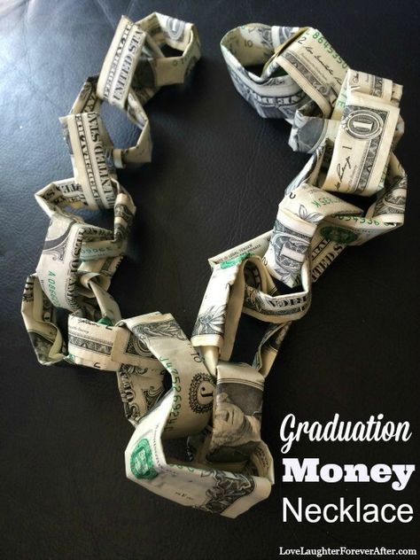 How to Make a Graduation Wreath - Real Advice Gal Graduation Money Necklace, Freshmen Year Survival Kit, Money Craft, Graduation Wreath, Money Folding, Gifting Money, Real Advice, Money Necklace, Upcycle Crafts