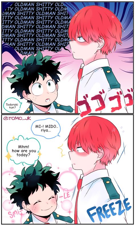 🎃 on Twitter: "His smile ceases away all heavy irritating thoughts 🙏💕 I missed drawing this soft pair 😭… " Todoroki And Deku, Todoroki X Deku, His Smile, My Hero Academia Shouto, My Hero Academia Memes, Buko No Hero Academia, Boku No Hero Academia Funny, My Hero Academia Episodes, Hero Academia Characters