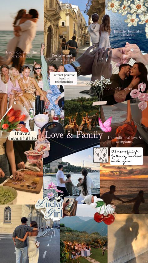 Love, family and friends manifestation. Friends Manifestation, Relationship Vision Board, Conditional Love, Growing Old Together, Manifestation Board, Love Family, Healthy Families, Lucky Girl, Family Relationships