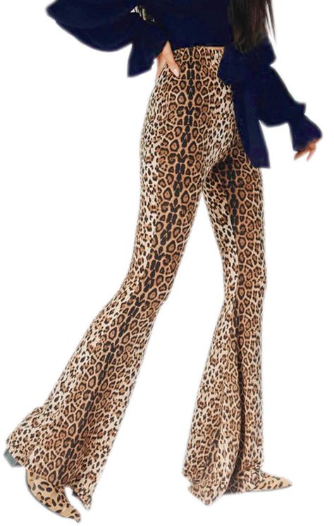 YT Baby Women Leopard Print High Waist Flare Pants Lady Floor-Length Bell Bottom Autumn Winter Wide Leg Trousers ** To view further for this item, visit the image link. (This is an Amazon affiliate link) #yogapants High Waist Flare Pants, High Waisted Flare Pants, Bodysuit Blouse, Fleece Leggings, Disco Outfit, High Waisted Flares, Versatile Outfits, Bell Bottom Pants, Snakeskin Print