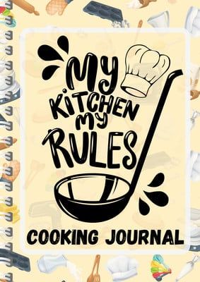 Green White Illustrative Cooking Journal Cover Page A4 - Templates by Canva Cooking Journal, Recipe Book Design, Journal Cover Page, My Kitchen Rules, Cover Page Template, Lean And Green, A4 Document, Italian Meatballs, Black Minimalist