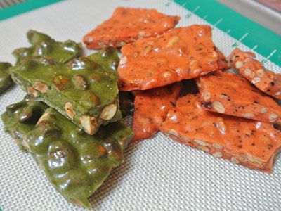 Green Chile Pistachio Brittle or Red Chile Pinon Brittle Pistachio Brittle Recipe, Jalapeno Pecan Brittle Recipe, Peanut Briddle, Jalapeno Peanut Brittle Recipe, Pinon Recipe, Pistachio Brittle, Hatch Chile Recipes, Seasoned Nuts, Cannabutter Recipe