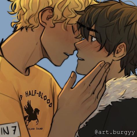 Solangelo Fanart, Percy Jackson Fanart, Percy Jackson Comics, Zio Rick, Percy Jackson Ships, Will Solace, Percy Jackson Fan Art, Percy Jackson Characters, Percy Jackson Memes