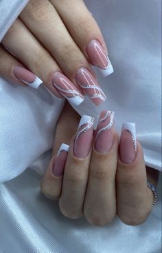 Tie Dye Nails, Fancy Nails Designs, Simple Gel Nails, French Tip Acrylic Nails, Casual Nails, Pretty Nail Art Designs, Acrylic Nails Coffin Pink, Acrylic Nails Coffin Short, Short Acrylic Nails Designs