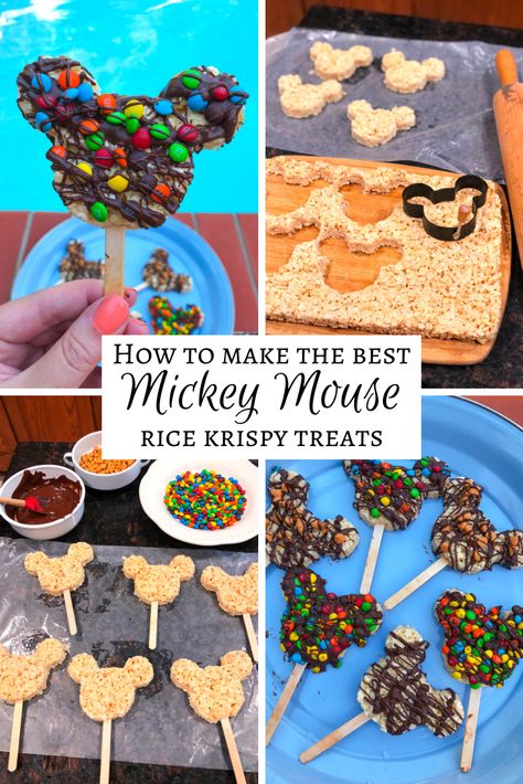 Mickey Mouse Treats, Mickey Mouse Cookies, Mickey Mouse Themed Birthday Party, Mickey Birthday Party, Disney Treats, Krispy Treats, Mickey Mouse Clubhouse Birthday, Disney Theme Party, Disney Baby Shower