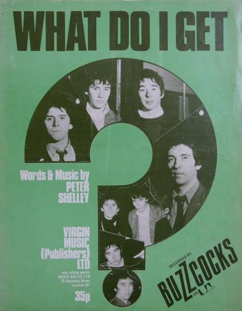 Buzzcocks Poster, New Wave Style, New Wave Fashion, Garage Punk, Rock Band Posters, Punk Poster, Cool Album Covers, Punk Art, Gold Mine