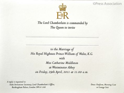 Royal Wedding Invitation by The British Monarchy, via Flickr William Kate Wedding, Prince Harry Wedding, Principe William Y Kate, Royal Invitation, Royal Wedding Invitation, Harry Wedding, Prince William Et Kate, William E Kate, Middleton Wedding