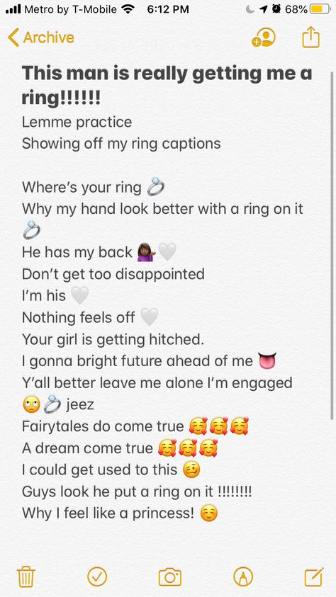 Ring Captions Instagram, Fiance Captions, Caption For Him, Engagement Captions, Photo Captions, Cute Captions, Glam Wedding Makeup, Movie Ideas, Instagram Captions For Selfies