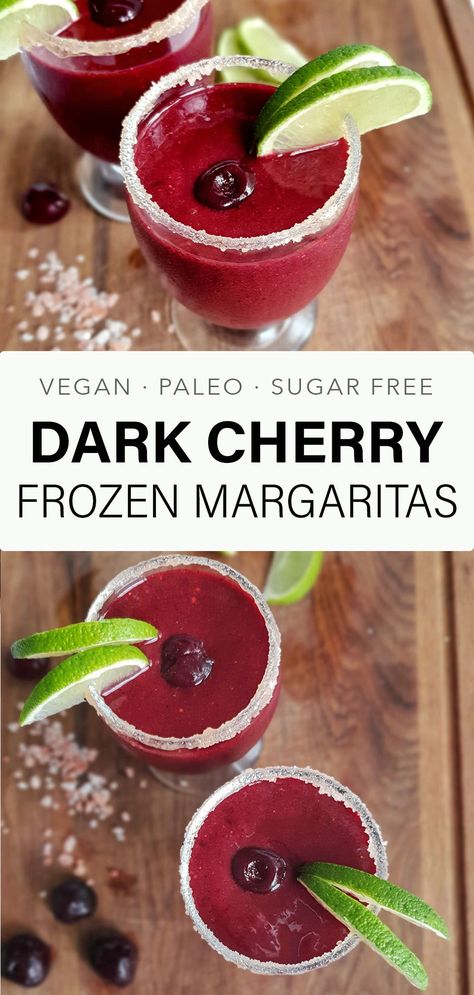 Paleo Margarita, Paleo Cocktails, Cherry Margarita, Salty Tart, High Protein Dishes, Frozen Cocktail, Paleo Drinks, Kid Friendly Drinks, Make Simple Syrup