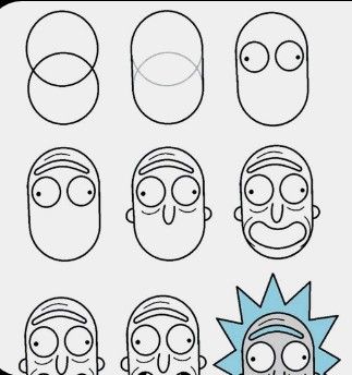 Hipster Drawing, Rick And Morty Drawing, Posca Marker, Easy Drawing Tutorial, Rick Y Morty, Drawing Tutorial Easy, Georges Braque, The Medium, Drawing Easy