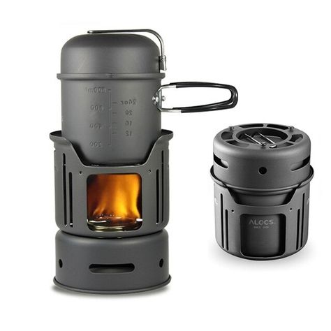 ALOCS-estufa portátil para acampar al aire libre, juego de estufas de Alcohol para parabrisas, utensilios de cocina para Picnic, senderismo, quemador, tazón, sartén, 10 Uds. _ - AliExpress Mobile Camping Cooking Set, Camping Accesorios, Alcohol Stove, Kitchenware Set, Outdoor Stove, Camping Cookware, Camping Set, Bug Out Bag, Camping Supplies