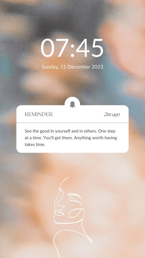 Daily Reminder Wallpaper Iphone, Reminder Instagram Story, Reminder Notification, Orange Minimalist, Template Instagram Post, Canva Template Instagram, Coach Instagram, 11 December, Instagram Design