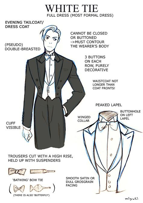 Since some people found my black tie notes helpful I decided to share my white tie notes and sketches here as well!  Next I’ll be researching Regency Era fashion. Suit Drawing, My Black, Drawing Clothes, Character Design References, Drawing Reference Poses, Art Tips, Drawing Tips, Suit And Tie, Design Reference