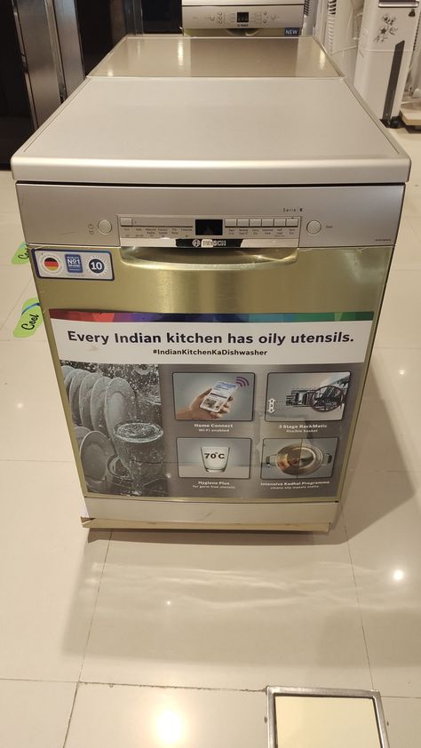 Bosch Dishwasher, Dishwasher Machine, Indian Kitchen, Place Setting, Place Settings, My Dream Home, Modern Kitchen Design, Modern Kitchen, Washing Machine