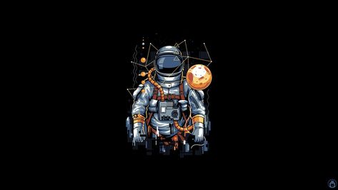 #Moon #Art #Vector #Background #Illustration #Minimalism #Astronaut #Spaceman #Cosmonaut Angga Tantama #1080P #wallpaper #hdwallpaper #desktop Desktop Wallpaper Hd 1080p Laptop, Minimal Desktop Wallpaper, Astronaut Artwork, Desktop Wallpaper Hd 1080p, Astronaut Wallpaper, Astronaut Art, Dark Artwork, Black Background Wallpaper, Latest Hd Wallpapers