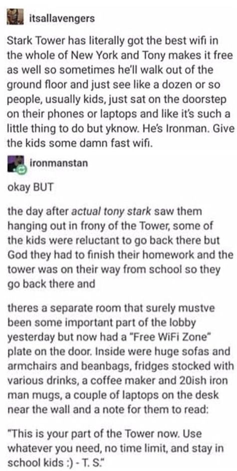 The best avenger :') Soft Tony Stark, Irondad And Spiderson Headcanons, Tony Stark Headcanon, Chopping Onions, Toni Stark, Marvel Headcanon, Funny Marvel Memes, Marvel Avengers Funny, Dc Memes