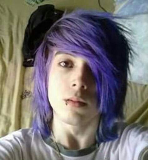 Scene Guy Hair, Male Scene Hair, Scene Hair Men, Emo Purple Hair, Scene Hair Male, Purple Hair Men, Purple Scene Hair, Emo Scene Hair Boy, Scene Boy Hair