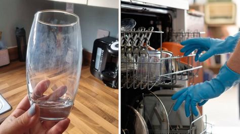 Cloudy Glasses Cleaning, Cleaning Cloudy Glassware, Cloudy Glasses From Dishwasher, Cloudy Glasses, Best Dishwasher Detergent, How To Fix Glasses, Foggy Glasses, Plastic Glasses, Tea Glasses