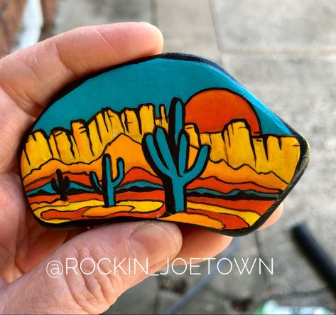 451...May you see the beauty in life and the best in people… #paintedrocksofinstagram #kindnessrocksproject #stjosephmissouri #stjosephmorocks #kindnessrocksstj #rockart #paintedpebbles #stonepainting Colorful Desert, Painted Rock Cactus, Rock Cactus, Beauty In Life, Brick Art, Desert Scene, Stone Art Painting, Painted Rocks Craft, Painted Rocks Diy