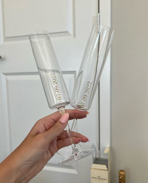 Edge Square Champagne Glass Flute … curated on LTK Frangipani Wedding, Bridesmaid Glasses, Wedding Ides, Bridal Shower Gifts For Bride, Bridesmaid Diy, Wedding Wine Glasses, Dream Wedding Decorations, Champagne Bridesmaid, Wedding Bottles