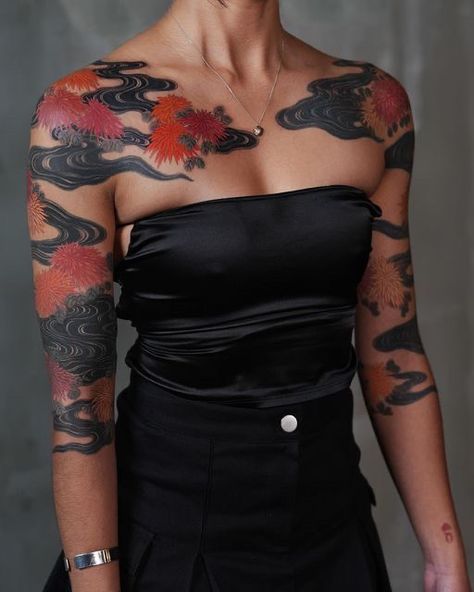 Forearm Cover Up Tattoos, Watercolor Tattoo Ideas, Art Inspired Tattoos, Japanese Flower Tattoo, Traditional Tattoo Designs, Bamboo Tattoo, Traditional Tattoo Sleeve, Hip Tattoos Women, Flower Tattoo Shoulder