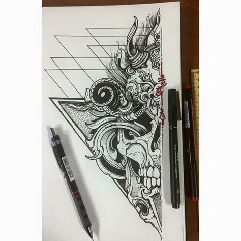 Tato 3d, Geometric Skull, 4 Tattoo, Geometric Drawing, Skull Tattoo Design, 1 Tattoo, Head Tattoos, Skull Tattoos, Skull Design