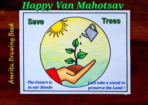 Video Tutorial uploaded on Amrita Drawing Book Channel. Subscribe for more creative Drawings and School Projects #vanmahotsav #poster #drawing #project #easydrawing #drawing #howtodraw #Youtube #School #savetrees #saveplant #planttrees #amritadrawingbook Van Mohatsav Poster Drawing, Save Trees Drawing Easy, Vanmahotsav Posters, Van Mahotsav Posters, Save Trees Poster Creative, Save Trees Drawing, Save Trees Poster, Tree Drawing For Kids, Scenery Drawing For Kids